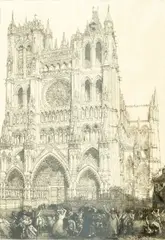 Auguste-Louis Lepère, Untitled, Etching And Drypoint on Paper, "Amiens Cathedral: Jour De L'Inventaire"