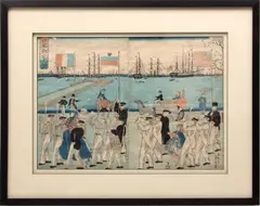 Utagawa Sadahide, Untitled, Woodblock Print, "a Sunday in Yokohama"