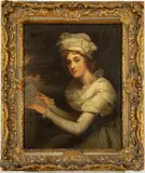 George Romney, Untitled, Oil On Canvas, Melesina Chenevix Mrs. Trench