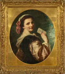 Ra Thomas Francis Dicksee, Untitled, Oil On Canvas 1867, "Maria"