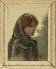 George Luks, Untitled, Oil On Canvasboard, "Marie"