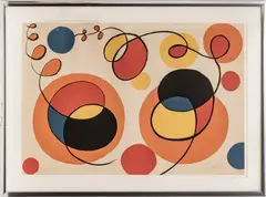 Untitled by Alexander Calder, Lithograph In Colors On Paper, 1970, Loops And Spheres, offered Sep 2023