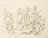 Reginald Marsh, Untitled, Engraving On Paper, Ca. 1942, Coney Island Beach