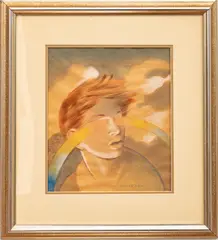 Milton Glaser, Untitled, Pastel & Watercolor On Paper, Rainbow Seekers