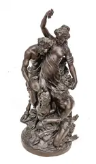 Untitled by Michel Clodion, Bronze Sculpture Ca. Mid/Late 20th C.,, Satyrs, offered Sep 2023