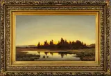 Anton Zwengauer, Untitled, Oil On Canvas, Sunrise At The Murnauer Moos
