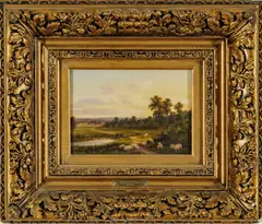 Henry Harold Vickers, Untitled, Oil On Panel, Ca. 1905, The Chase, Staffordshire