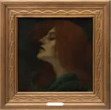 Georg von Hoesslin, Untitled, Oil On Canvas, Ca. 1900, Lilith And The Snake