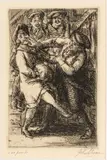 John Sloan, Untitled, Etching On Wove Paper, 1916, Calf Love