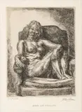 John Sloan, Untitled, Etching On Wove Paper, 1933, Nude With Wineglass