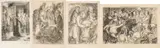 John Sloan, Untitled, Etching On Paper, Ca. 1902/5, Sleep Walker; Champagne; Silent Pie; Broomsticks, Group Of 4