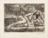 John Sloan, Untitled, Etching On Wove Paper, Ca. 1928, Nude Reading