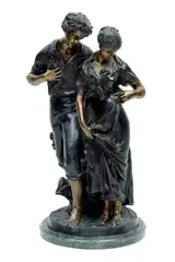 Luca Madrassi, Untitled, Bronze Sculpture, Courting Couple