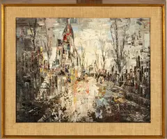 Untitled by Christophe Charpides, Oil On Canvas, "Paris", offered Sep 2023