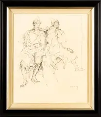 Claude Weisbuch, Untitled, 1963, Charcoal Drawing On Paper