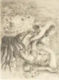 Pierre-Auguste Renoir, Untitled, Engraving On Laid Paper, The Hat Pin (Le Chapeau Epingle)