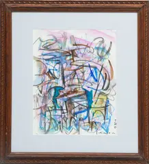 Untitled by Jack Faxon, circa 2001, Mixed Media With Watercolor, offered Aug 2023