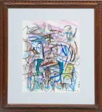 Untitled by Jack Faxon, circa 2001, Mixed Media With Watercolor, offered Aug 2023