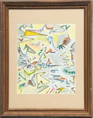 Untitled by Jack Faxon, circa 1994, Watercolor And Marker And Pastel, offered Aug 2023