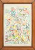 Untitled by Jack Faxon, circa 1994, Mixed Media, Watercolor, Pencil, Marker, offered Aug 2023