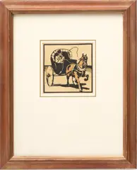 Untitled by William Nicholson, Woodcut On Paper, "The Cabriolet", offered Aug 2023