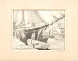 Gordon Grant, Untitled, Lithograph On Wove Paper, 1945, Under The Bows