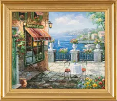 Pierre Bittar, Untitled, Oil On Canvas, "Terrasse Sur Baie Sud"