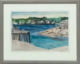 William Zorach, Untitled, Watercolor On Paper, 1940, Kennebeck River, Bath, Maine