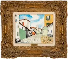 Élisée Maclet, Untitled, Oil On Canvas, Rue A Montmartre