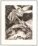 Marc Chagall, Untitled, Etching With Hand Coloring On Paper, 1956, Oracle Over Babylon, From The Bible