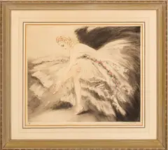 Untitled by Louis Icart, Etching, Drypoint And Aquatint On Paper, Ca. 1939, Fair Dancer, offered Jul 2023