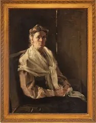 Mathias Alten, Untitled, Oil On Canvas Portrait Of A Woman