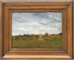 Untitled by Charles P. Gruppé, Oil On Canvas Board "Harvest Time", offered Jul 2023