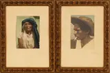 Hand Colored by Ernst Hugo Brehme, Gelatin Silver Prints Mexican Portraits, offered Jul 2023