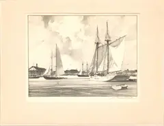 Untitled by Gordon Grant, Lithograph On Wove Paper, 1949, The Butterfly And The Ant, offered Jul 2023
