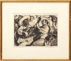 Irwin D. Hoffman, Untitled, Etching On Paper, 1935, La Cucaracha II