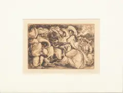 Irwin D. Hoffman, Untitled, Etching On Laid Paper, 1933, Fiesta