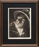 Irwin D. Hoffman, Untitled, Etching On Paper, Ca. 1937-38, Cigarette Underground