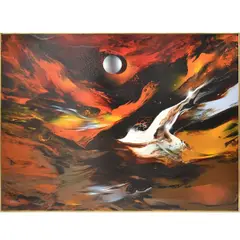 Leonardo Nierman, Moment of Creation, Oil on Board