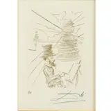 Salvador Dalí, Toulouse-Lautrec, Etching from the Immortals of Art Suite