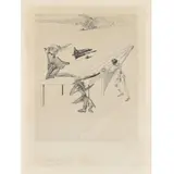 Salvador Dalí, The Grasshopper Child, Etching Published by M Cazou-Paris. Limited
