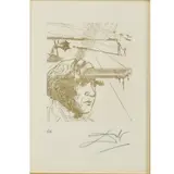 Salvador Dalí, Thomas Edison, Etching from the Five American Portraits Suite