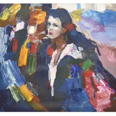 Angelique by Nicola Simbari, Oil on Paper Mounted on Foam Core, offered Sep 2026