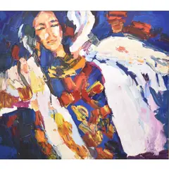 Squaw by Nicola Simbari, Oil on Paper Mounted on Foam Core, offered Sep 2026