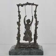 Auguste Moreau, Girl on a Swing, Bronze