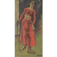 Moses Soyer, Untitled, Oil on Canvas