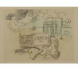 Raoul Dufy, Homage to Sebastian Bach, Lithograph