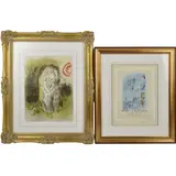 Marc Chagall, Two Framed Artworks. Consisting of one (1) "Naomi and her Daughters- in- Law", lithograph on paper