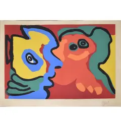Karel Appel, Smiling in the Sun, Lithograph on Paper. Limited