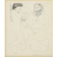 The Thinking Sculptor by Pablo Picasso, Lithograph from the Vollard Series, offered Aug 2026